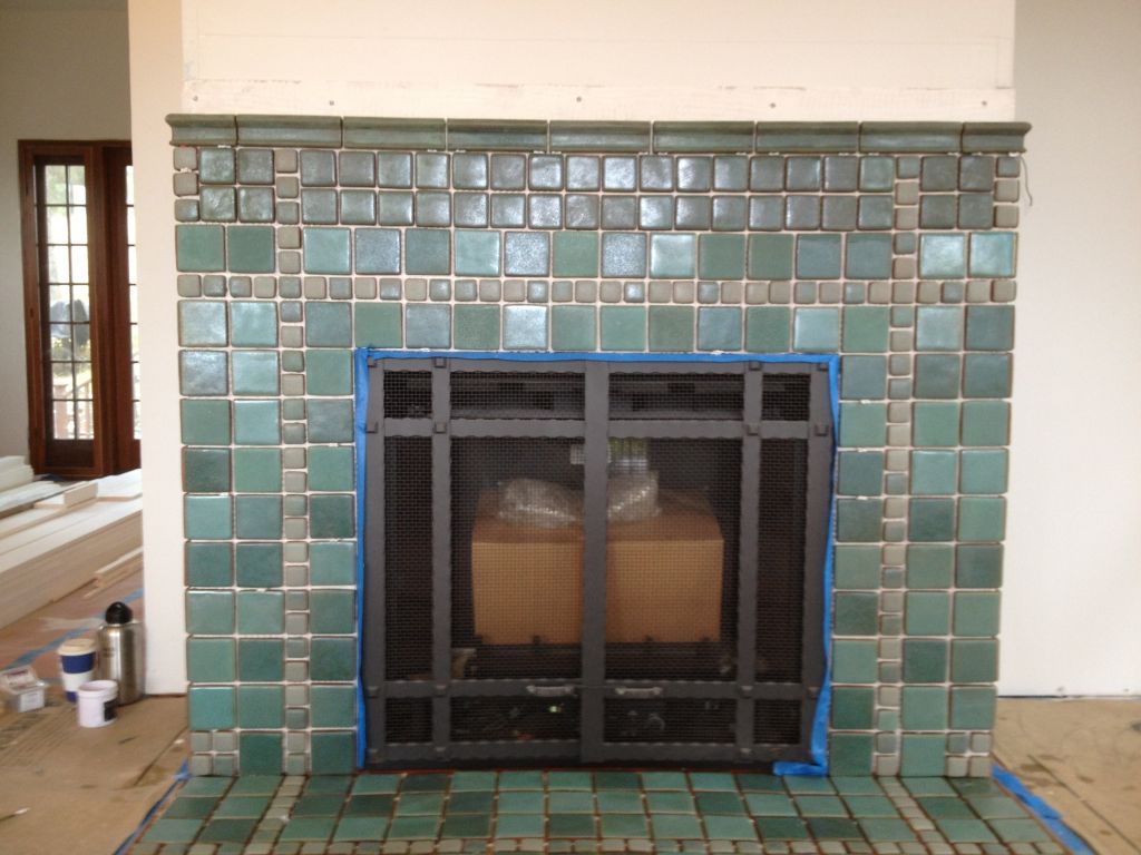 Custom Tile Fireplace Surround | San Luis Obispo County, CA