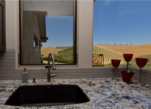 Custom Tile Under Windows Accentuates Spectacular View | San Luis Obispo County, CA