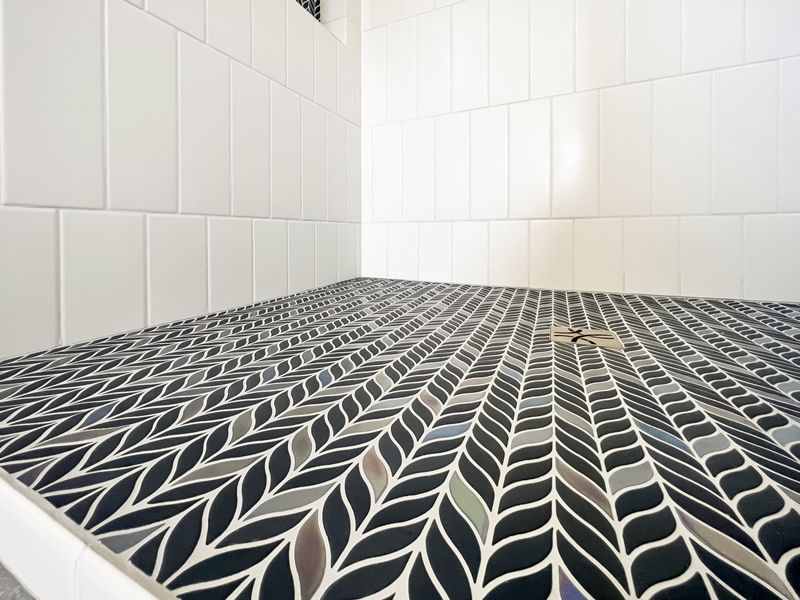 Custom Mosaic Shower Tile Floor