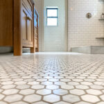 Hexagon Tile Floors in bathroom