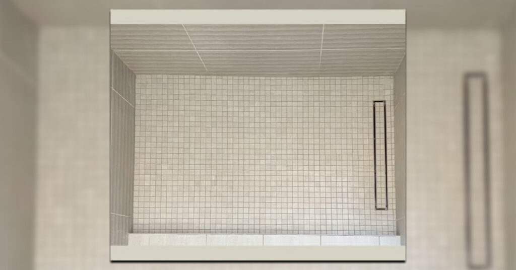 Bathroom Tile Trends: 3-D Tile and Linear Drain Shower